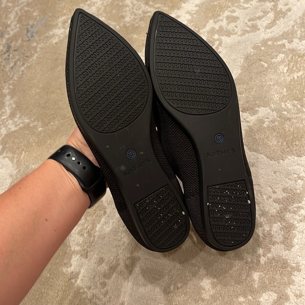 Rothy's The Point in Classic Black - White Halo Size 8 - Picture 4 of 7